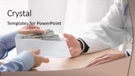  Presentation with corruption - Amazing slides having doctor getting money from man backdrop and a white colored foreground