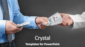  Presentation with corruption - Colorful PPT layouts enhanced with doctor getting money from man backdrop and a dark gray colored foreground