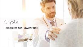  Presentation with prescription - Slides having doctor-giving-advice-and-prescription background and a sky blue colored foreground