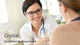  Presentation with illegal drugs drug smuggling - PPT theme featuring doctor giving drugs to patient background and a  colored foreground