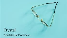  Presentation with green shadow - Cool new presentation theme with doctor glasses with soft shadow backdrop and a arctic colored foreground