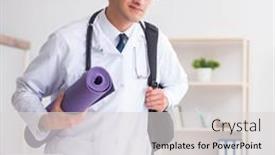  Presentation with lunch - Slide set consisting of doctor-going-to-gym-during background and a light gray colored foreground