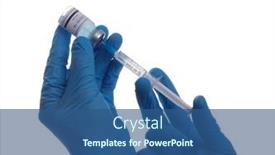  Presentation with immunization - Theme having doctor-hand-holding-a-syringe background and a ocean colored foreground