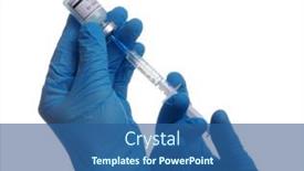  Presentation with immunization - Beautiful PPT theme featuring doctor-hand-holding-a-syringe backdrop and a ocean colored foreground