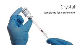  Presentation with immunization - Presentation design having doctor-hand-holding-a-syringe background and a white colored foreground