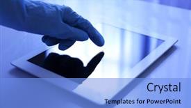  Presentation with doctor office - Slide deck featuring doctor hand in rubber glove background and a  colored foreground