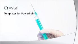  Presentation with hand surgeon - Slide deck featuring doctor-hand-in-white-glove background and a pink colored foreground