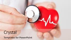  Presentation with hands heart - Slide deck featuring doctor hands holding red heart background and a lemonade colored foreground