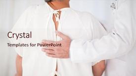  Presentation with patient care - Cool new PPT theme with doctor helping his patient backdrop and a lemonade colored foreground