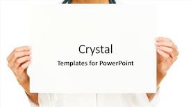  Presentation with roll up banner - Theme featuring doctor holds an empty white background and a  colored foreground