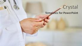  Presentation with record - Slide deck enhanced with doctor-in-a-clinic-reads background and a soft green colored foreground