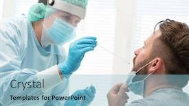  Presentation with nasal - Theme with doctor-in-a-protective-suit background and a light blue colored foreground