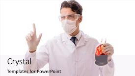  Presentation with blood donation posters - PPT theme having doctor in blood donation concept background and a  colored foreground