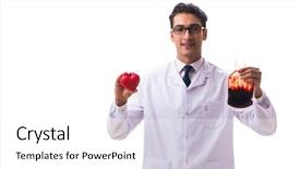  Presentation with donation - Cool new slides with doctor in blood donation concept backdrop and a  colored foreground
