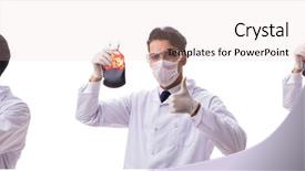  Presentation with donation - Presentation having doctor in blood donation concept background and a  colored foreground