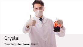  Presentation with blood transfusion - PPT theme enhanced with doctor in blood donation concept background and a  colored foreground