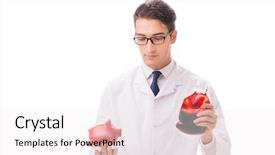  Presentation with blood bags - Colorful theme enhanced with doctor in blood donation concept backdrop and a white colored foreground