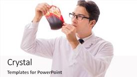  Presentation with donation - Cool new PPT theme with doctor in blood donation concept backdrop and a  colored foreground