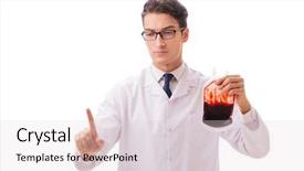  Presentation with blood donation posters - Slide set enhanced with doctor in blood donation concept background and a  colored foreground