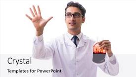  Presentation with donation - Colorful slide set enhanced with doctor in blood donation concept backdrop and a  colored foreground