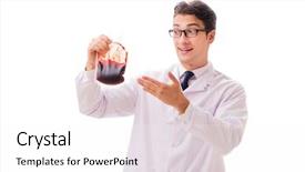  Presentation with blood donation posters - Presentation design with doctor in blood donation concept background and a white colored foreground