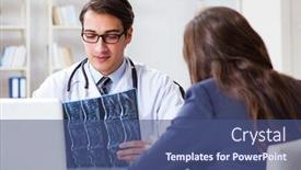  Presentation with corruption - Colorful PPT theme enhanced with doctor in corruption concept with being offered bribe backdrop and a ocean colored foreground