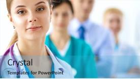  Presentation with medical - Cool new theme with doctor in front of medical backdrop and a  colored foreground