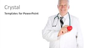  Presentation with red cardiac - Presentation consisting of doctor-in-lab-coat background and a white colored foreground