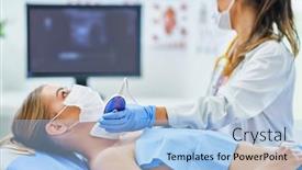  Presentation with thyroid - Cool new slides with doctor-in-mask-checking-thyroid backdrop and a light blue colored foreground