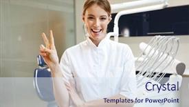  Presentation with medical imaging center mri - Presentation with doctor in medical dentist center background and a sky blue colored foreground