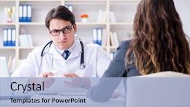  Presentation with fraud - Amazing theme having doctor in medical insurance fraud backdrop and a light blue colored foreground