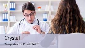  Presentation with fraud - Amazing presentation theme having doctor in medical insurance fraud backdrop and a light blue colored foreground