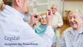  Presentation with counseling - PPT theme featuring doctor-in-seminar-on-health background and a sky blue colored foreground