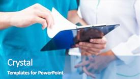  Presentation with security and drivers uniform - PPT theme enhanced with doctor in uniform holding notepad background and a teal colored foreground