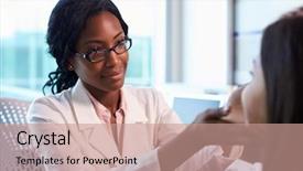  Presentation with metabolic doctor examining - Cool new presentation with doctor in white coat examining backdrop and a coral colored foreground