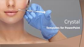  Presentation with surgery - PPT layouts with doctor-injecting-in-a-beautiful background and a teal colored foreground