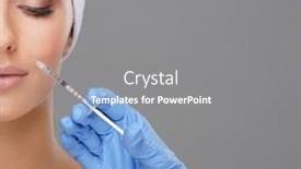  Presentation with surgery - PPT theme consisting of doctor-injecting-in-a-beautiful background and a gray colored foreground