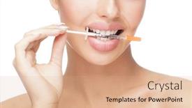  Presentation with surgery - Presentation theme featuring doctor-injecting-in-a-beautiful background and a coral colored foreground