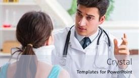  Presentation with asian doctor obese patient - Presentation theme with doctor-is-explaining-to-patient background and a lemonade colored foreground