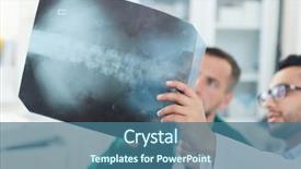  Presentation with spinal - Theme consisting of doctor looking at x-ray background and a ocean colored foreground