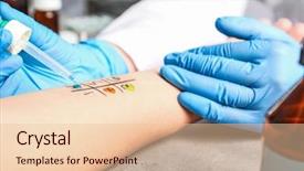  Presentation with allergy - Theme featuring doctor making allergy test background and a lemonade colored foreground