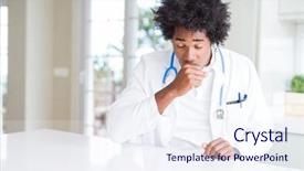  Presentation with doctor african - PPT theme consisting of doctor man at the clinic background and a  colored foreground