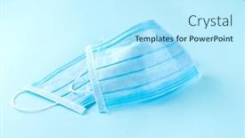  Presentation with corona virus - Audience pleasing slide deck consisting of doctor-mask-corona-virus-protection backdrop and a cool aqua colored foreground