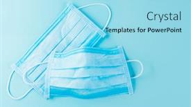  Presentation with corona virus - Amazing PPT theme having doctor-mask-corona-virus-protection backdrop and a arctic colored foreground