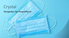  Presentation with respiratory - PPT theme featuring doctor-mask-corona-virus-protection background and a arctic colored foreground