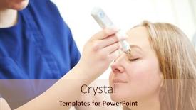  Presentation with eye doctor - Slide set having doctor-measure-eye-pressure background and a lemonade colored foreground