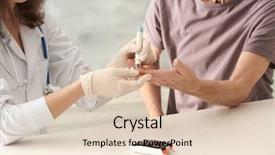  Presentation with sugar - Beautiful slides featuring doctor measuring blood sugar level backdrop and a lemonade colored foreground