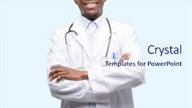  Presentation with professional - Beautiful presentation design featuring doctor medical professional with cross backdrop and a  colored foreground