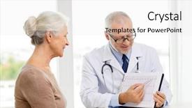  Presentation with health care - Audience pleasing presentation consisting of doctor meeting in medical backdrop and a white colored foreground