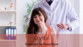  Presentation with metabolic syndrome doctor examining - Beautiful theme featuring doctor-neurologist-examining-female-patient backdrop and a red colored foreground